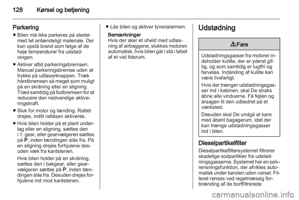 OPEL INSIGNIA 2010  Instruktionsbog (in Danish) 