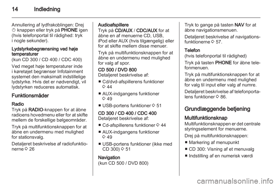 OPEL INSIGNIA 2010.5  Instruktionsbog til Infotainment (in Danish) 