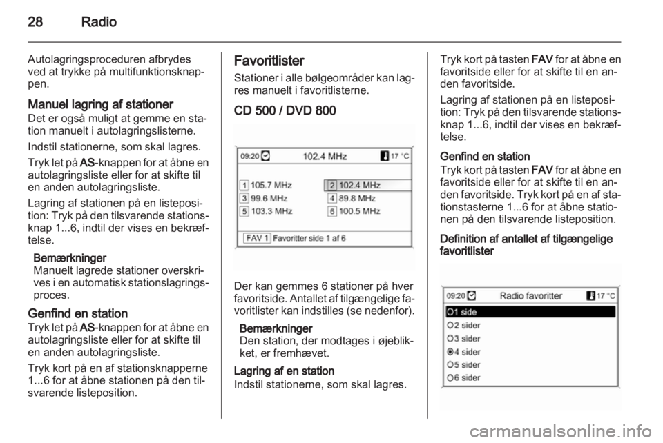 OPEL INSIGNIA 2010.5  Instruktionsbog til Infotainment (in Danish) 