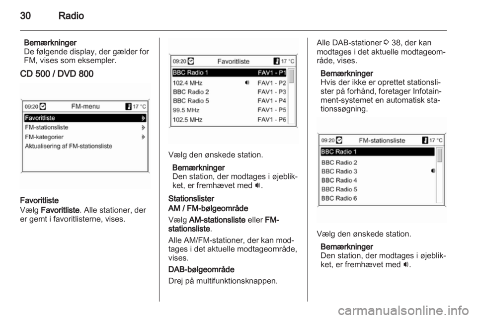 OPEL INSIGNIA 2010.5  Instruktionsbog til Infotainment (in Danish) 