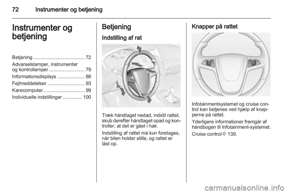 OPEL INSIGNIA 2010.5  Instruktionsbog (in Danish) 
