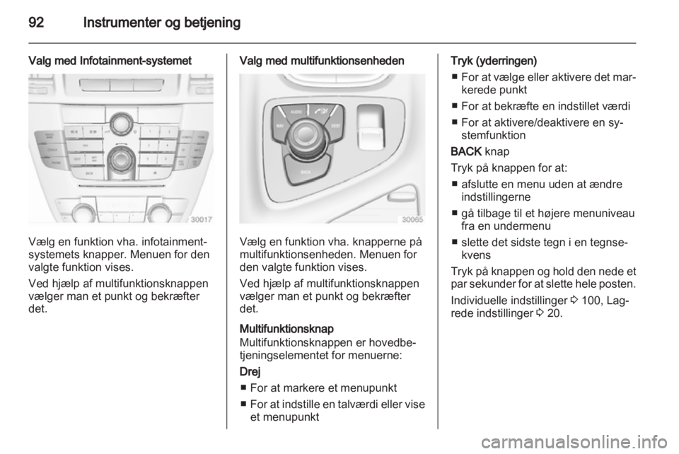 OPEL INSIGNIA 2010.5  Instruktionsbog (in Danish) 