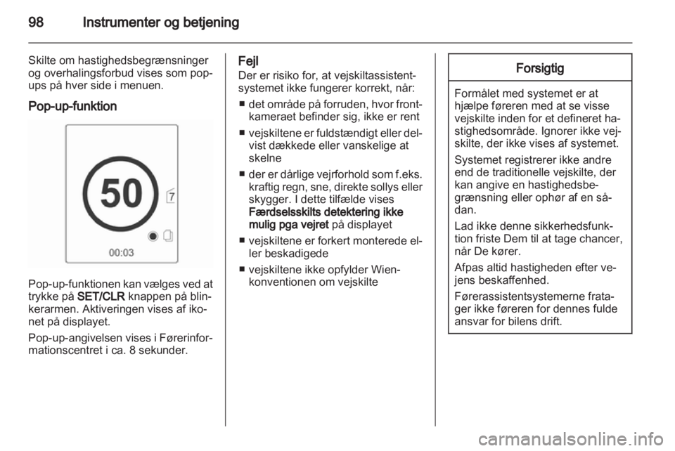 OPEL INSIGNIA 2010.5  Instruktionsbog (in Danish) 
