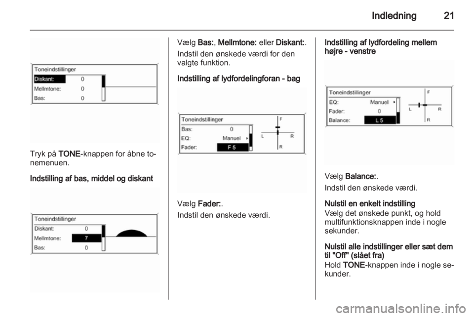 OPEL INSIGNIA 2011  Instruktionsbog til Infotainment (in Danish) 