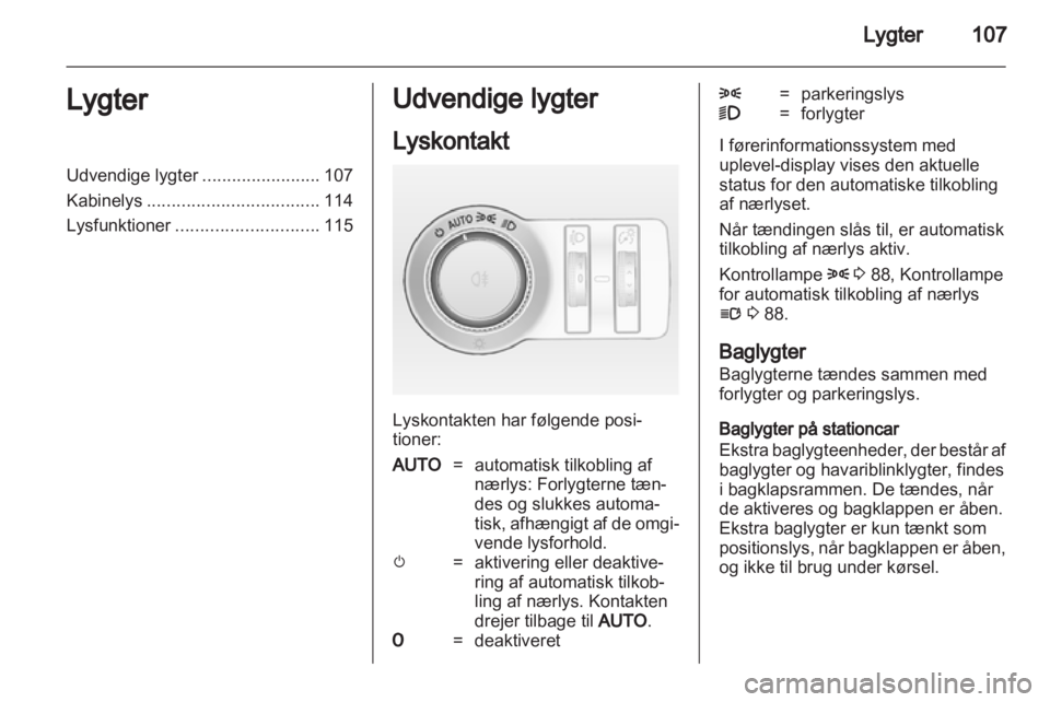 OPEL INSIGNIA 2011  Instruktionsbog (in Danish) 