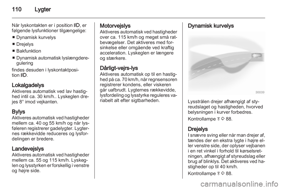 OPEL INSIGNIA 2011  Instruktionsbog (in Danish) 
