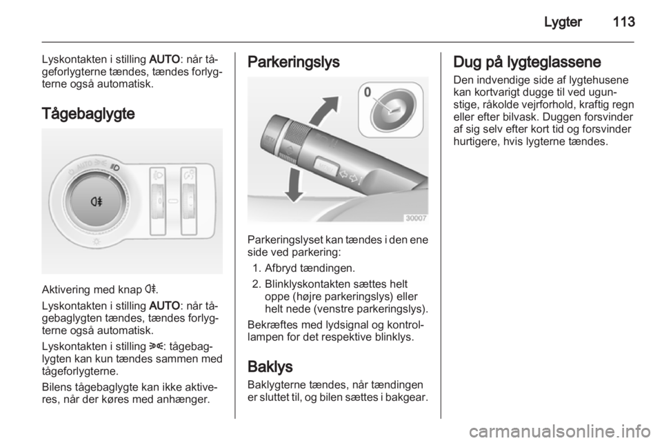 OPEL INSIGNIA 2011  Instruktionsbog (in Danish) 