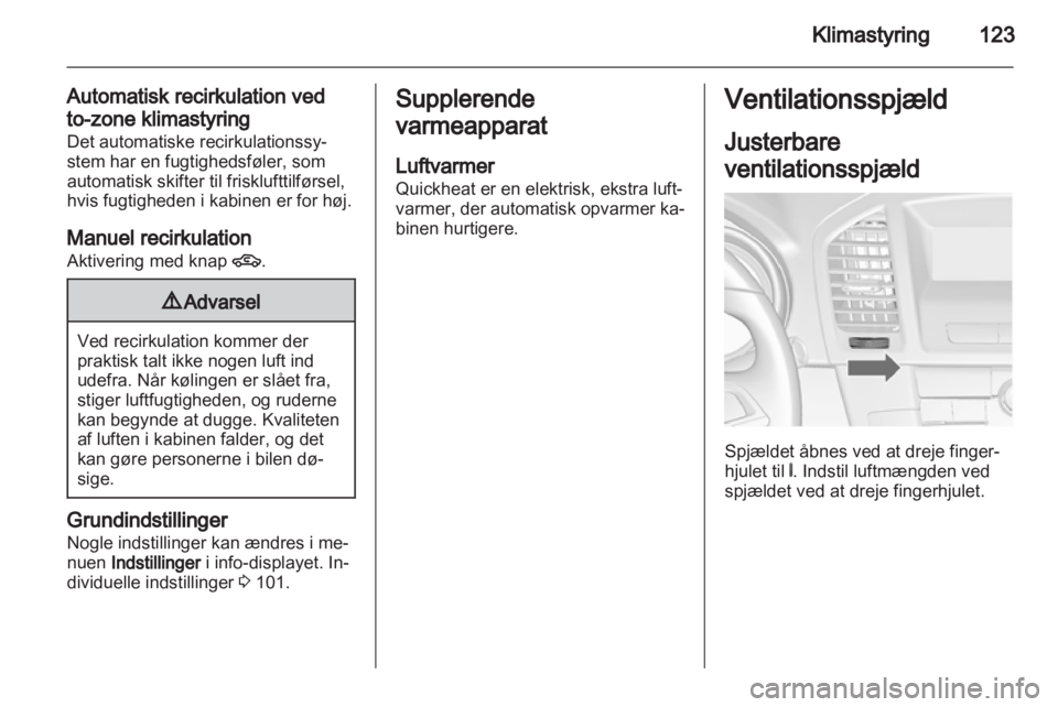 OPEL INSIGNIA 2011  Instruktionsbog (in Danish) 