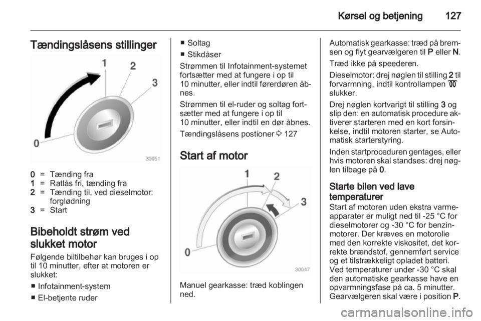 OPEL INSIGNIA 2011  Instruktionsbog (in Danish) 