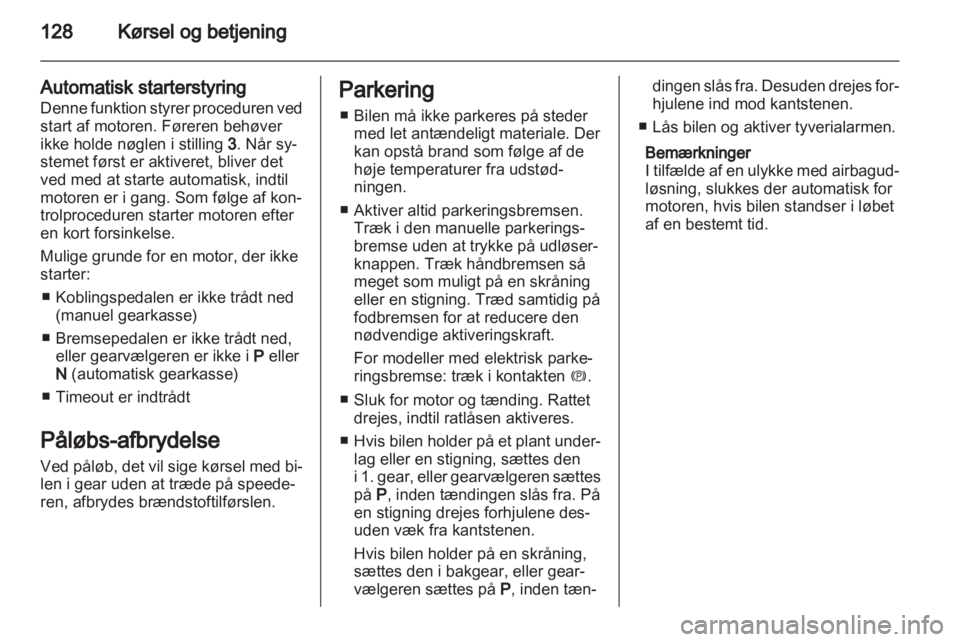 OPEL INSIGNIA 2011  Instruktionsbog (in Danish) 