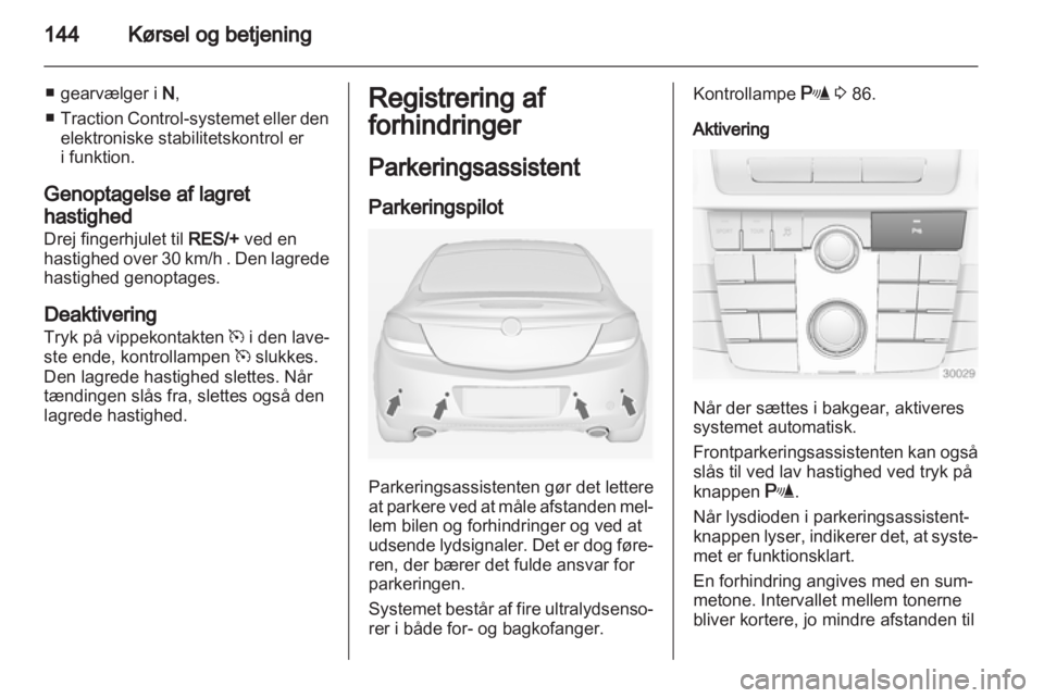 OPEL INSIGNIA 2011  Instruktionsbog (in Danish) 