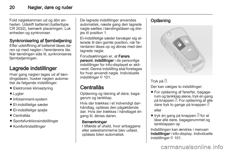 OPEL INSIGNIA 2011  Instruktionsbog (in Danish) 