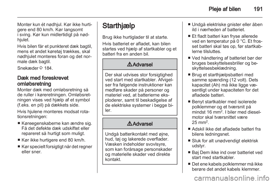 OPEL INSIGNIA 2011  Instruktionsbog (in Danish) 