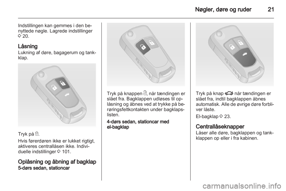 OPEL INSIGNIA 2011  Instruktionsbog (in Danish) 