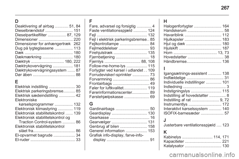 OPEL INSIGNIA 2011  Instruktionsbog (in Danish) 