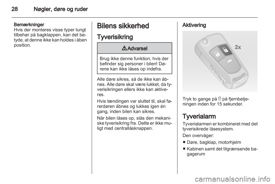 OPEL INSIGNIA 2011  Instruktionsbog (in Danish) 