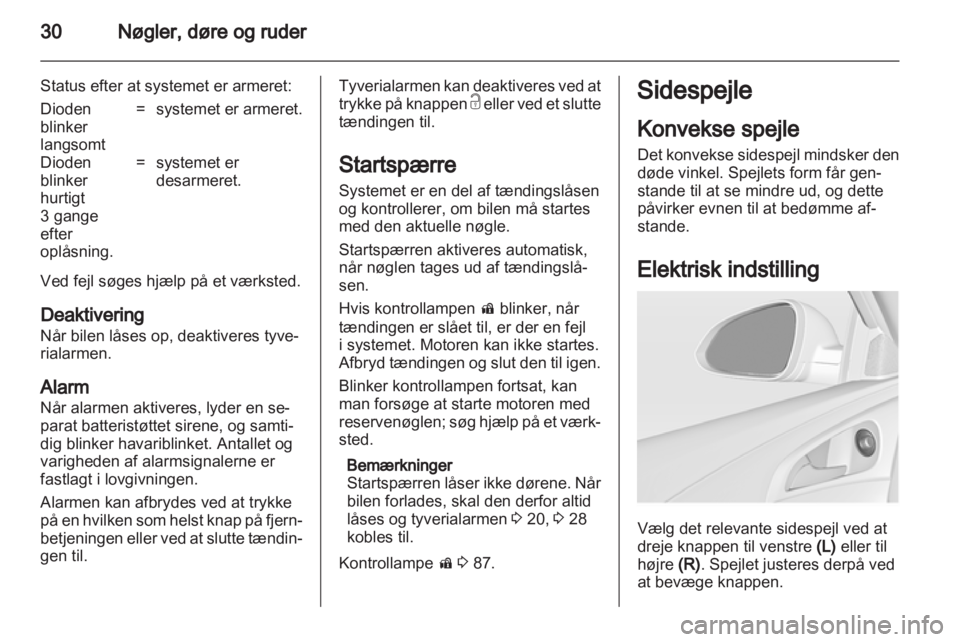 OPEL INSIGNIA 2011  Instruktionsbog (in Danish) 