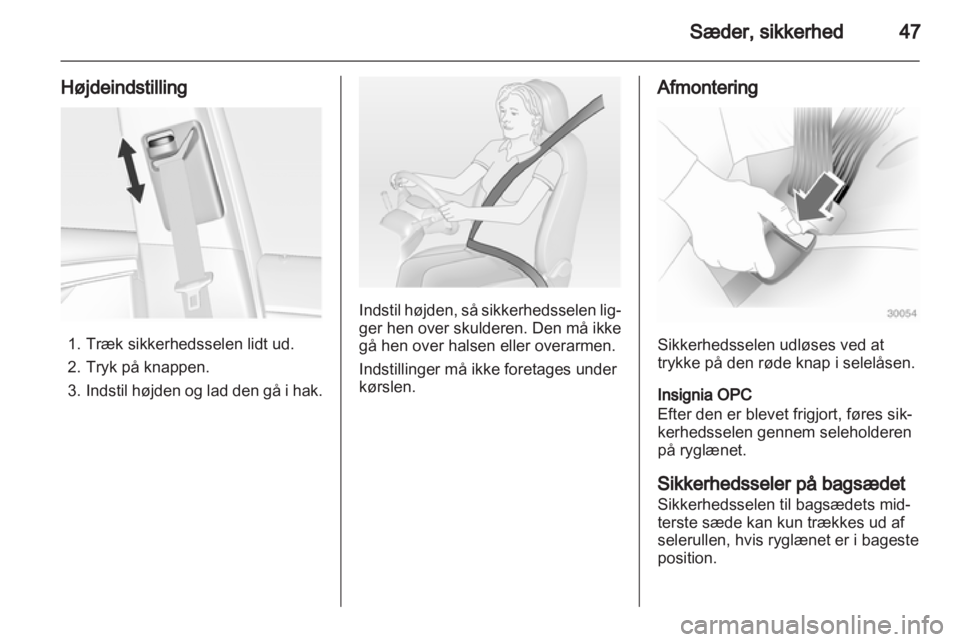OPEL INSIGNIA 2011  Instruktionsbog (in Danish) 