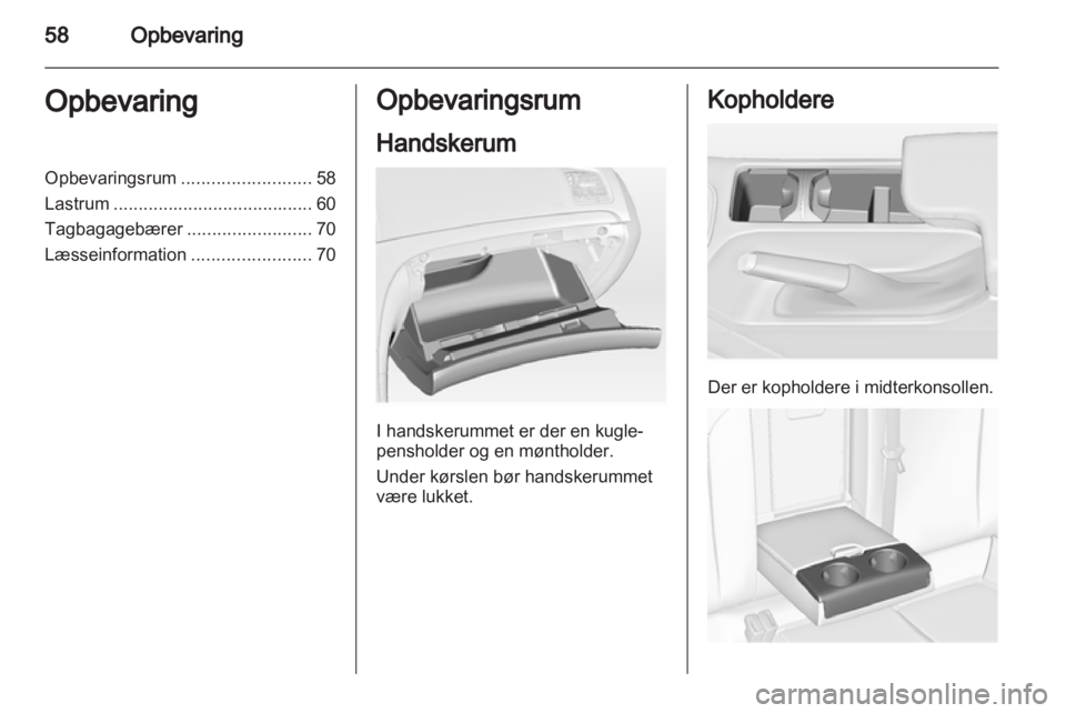 OPEL INSIGNIA 2011  Instruktionsbog (in Danish) 