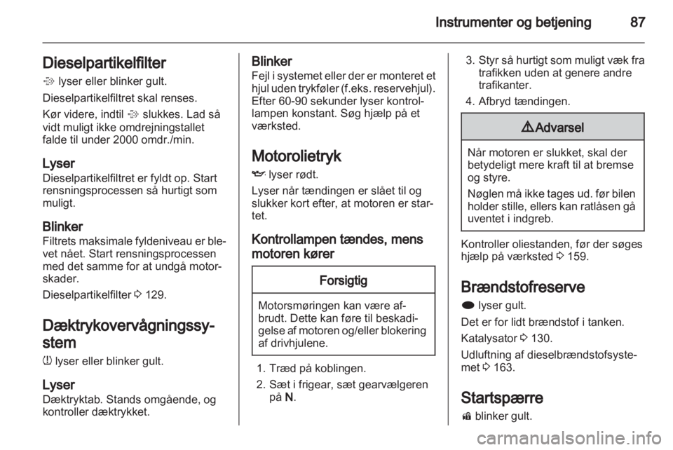 OPEL INSIGNIA 2011  Instruktionsbog (in Danish) 