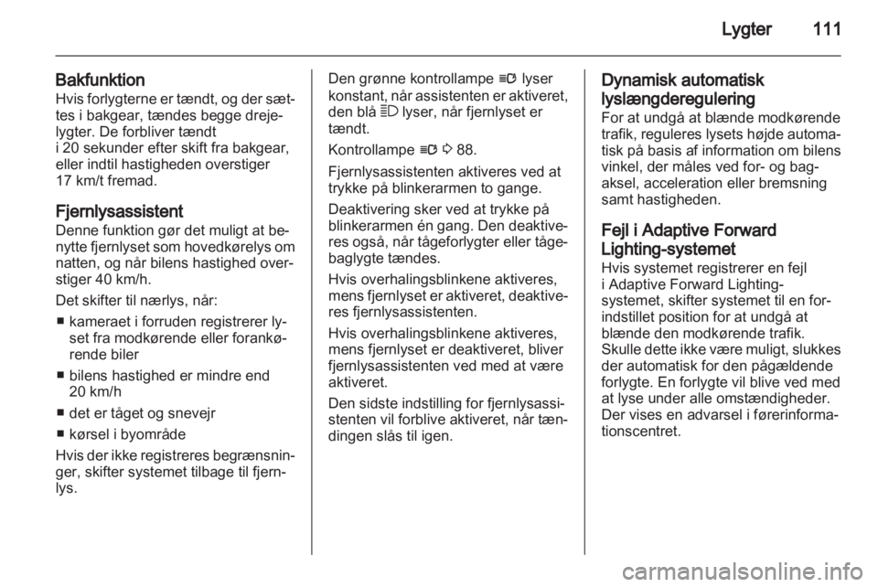 OPEL INSIGNIA 2011.5  Instruktionsbog (in Danish) 