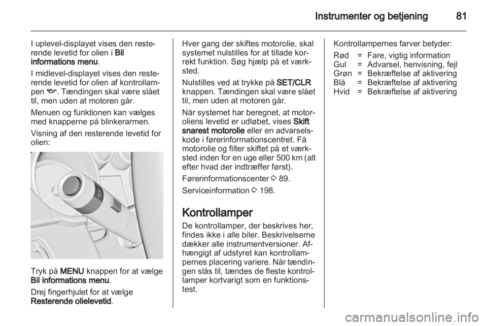 OPEL INSIGNIA 2011.5  Instruktionsbog (in Danish) 
