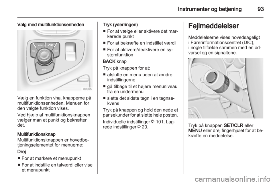 OPEL INSIGNIA 2011.5  Instruktionsbog (in Danish) 