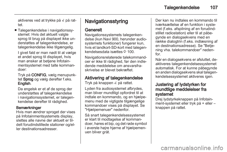 OPEL INSIGNIA 2012  Instruktionsbog til Infotainment (in Danish) 