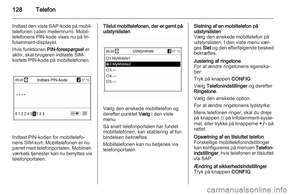 OPEL INSIGNIA 2012  Instruktionsbog til Infotainment (in Danish) 