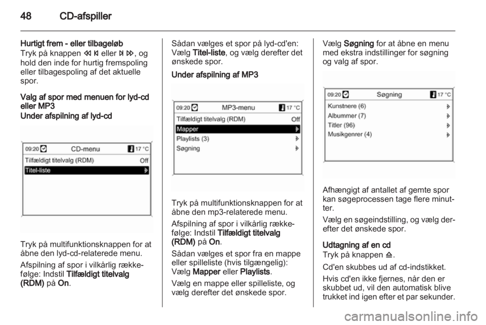 OPEL INSIGNIA 2012  Instruktionsbog til Infotainment (in Danish) 