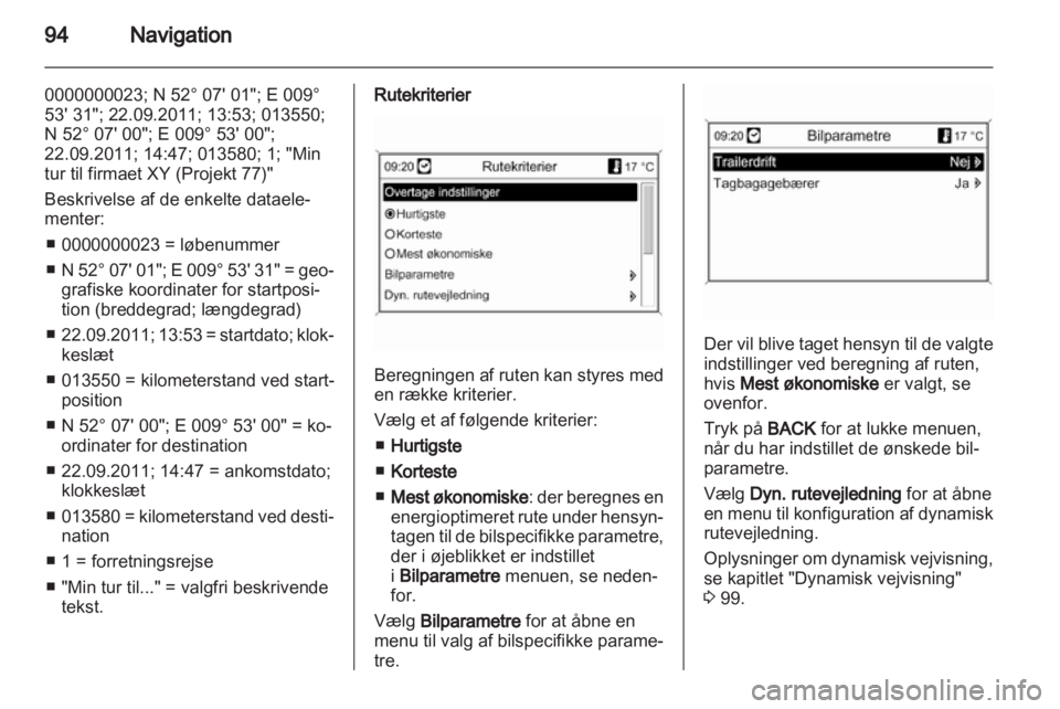 OPEL INSIGNIA 2012  Instruktionsbog til Infotainment (in Danish) 