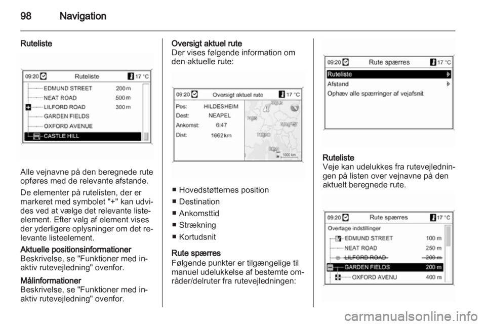 OPEL INSIGNIA 2012  Instruktionsbog til Infotainment (in Danish) 