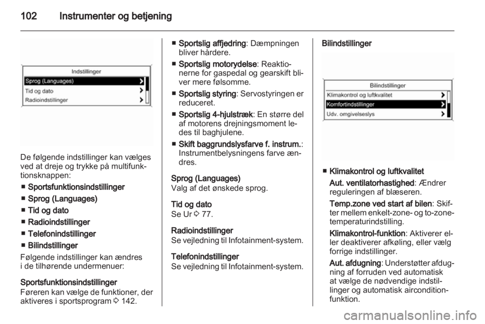 OPEL INSIGNIA 2012  Instruktionsbog (in Danish) 