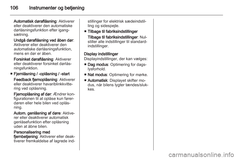 OPEL INSIGNIA 2012  Instruktionsbog (in Danish) 