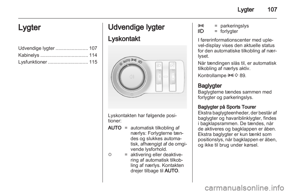 OPEL INSIGNIA 2012  Instruktionsbog (in Danish) 