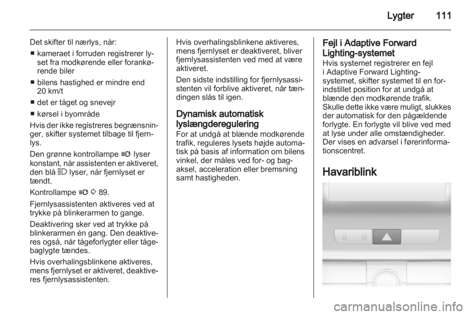 OPEL INSIGNIA 2012  Instruktionsbog (in Danish) 