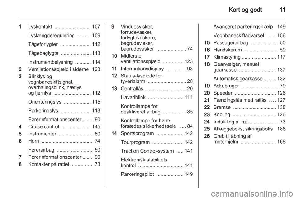 OPEL INSIGNIA 2012  Instruktionsbog (in Danish) 
