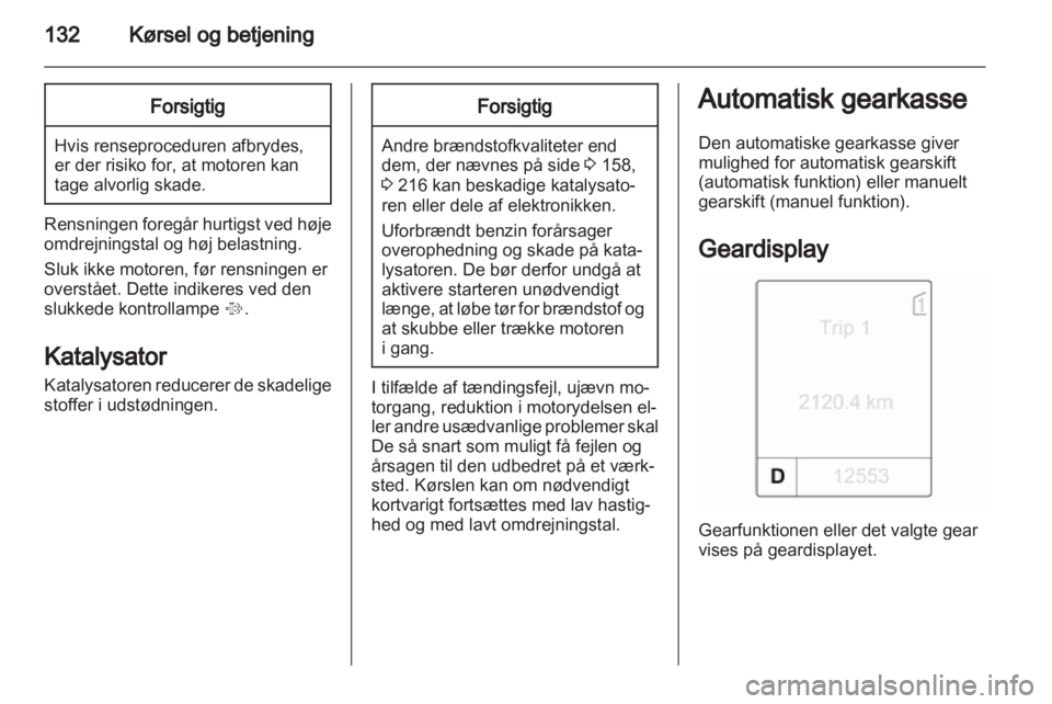 OPEL INSIGNIA 2012  Instruktionsbog (in Danish) 
