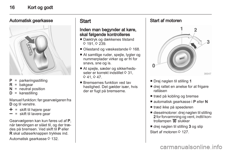 OPEL INSIGNIA 2012  Instruktionsbog (in Danish) 