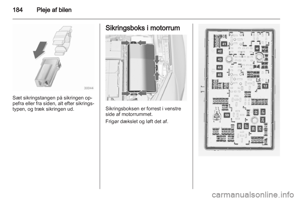 OPEL INSIGNIA 2012  Instruktionsbog (in Danish) 