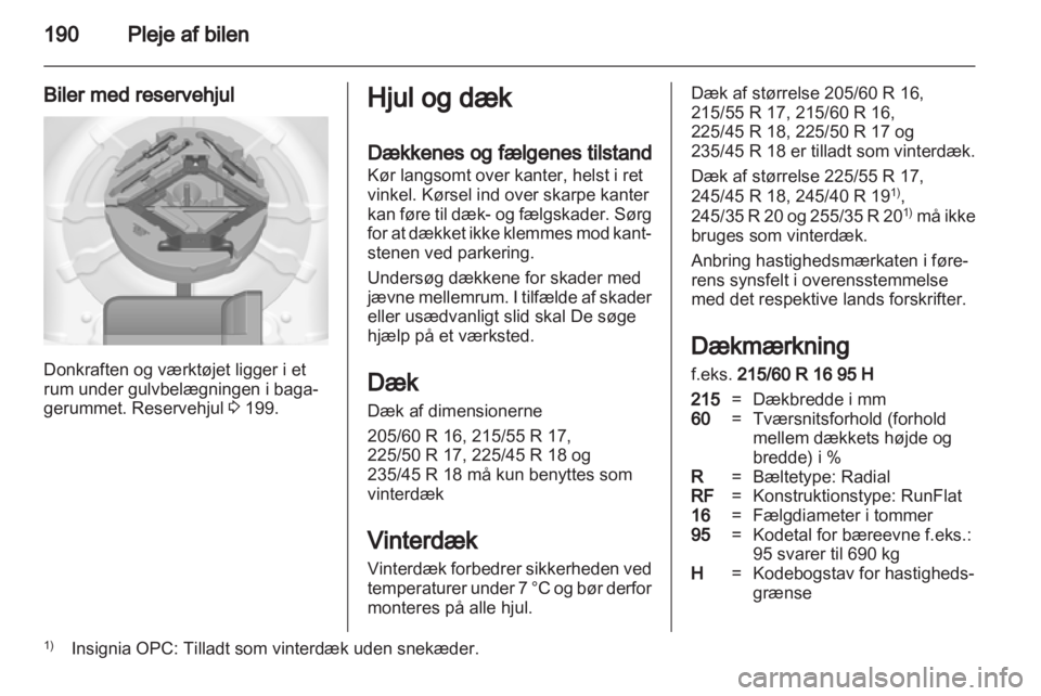 OPEL INSIGNIA 2012  Instruktionsbog (in Danish) 