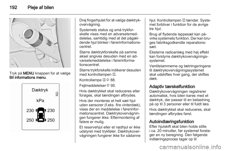OPEL INSIGNIA 2012  Instruktionsbog (in Danish) 