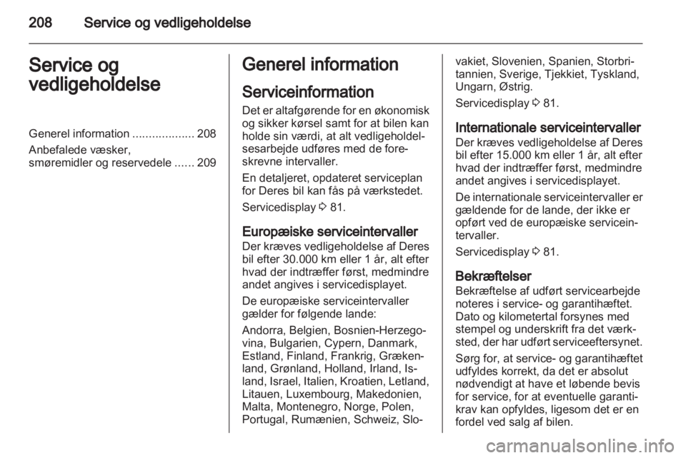 OPEL INSIGNIA 2012  Instruktionsbog (in Danish) 