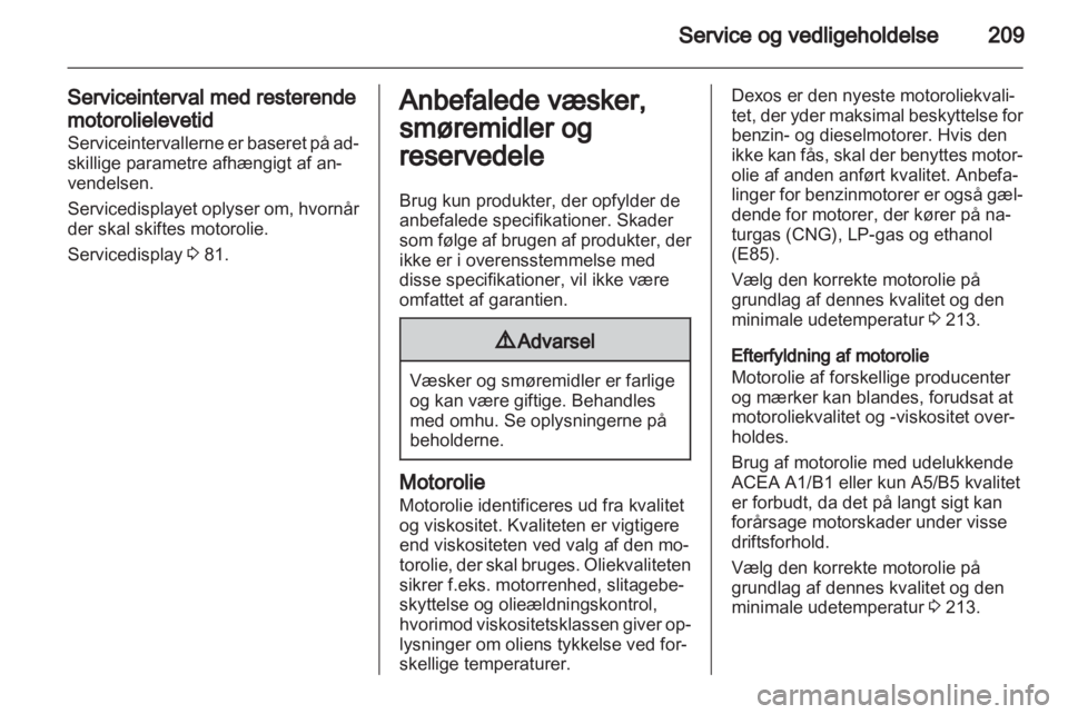 OPEL INSIGNIA 2012  Instruktionsbog (in Danish) 