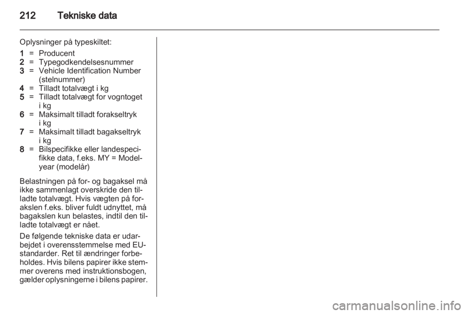 OPEL INSIGNIA 2012  Instruktionsbog (in Danish) 