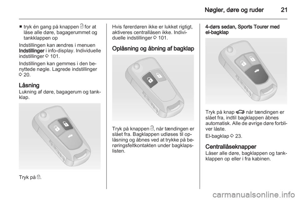 OPEL INSIGNIA 2012  Instruktionsbog (in Danish) 