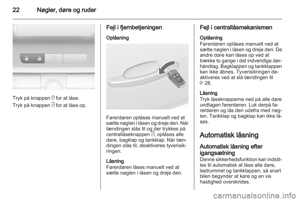 OPEL INSIGNIA 2012  Instruktionsbog (in Danish) 