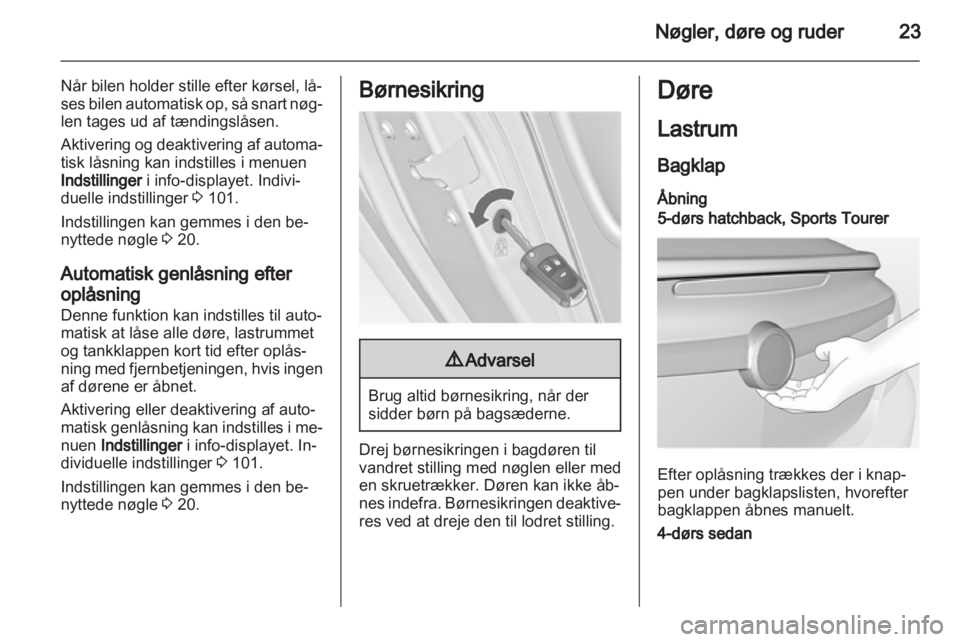 OPEL INSIGNIA 2012  Instruktionsbog (in Danish) 