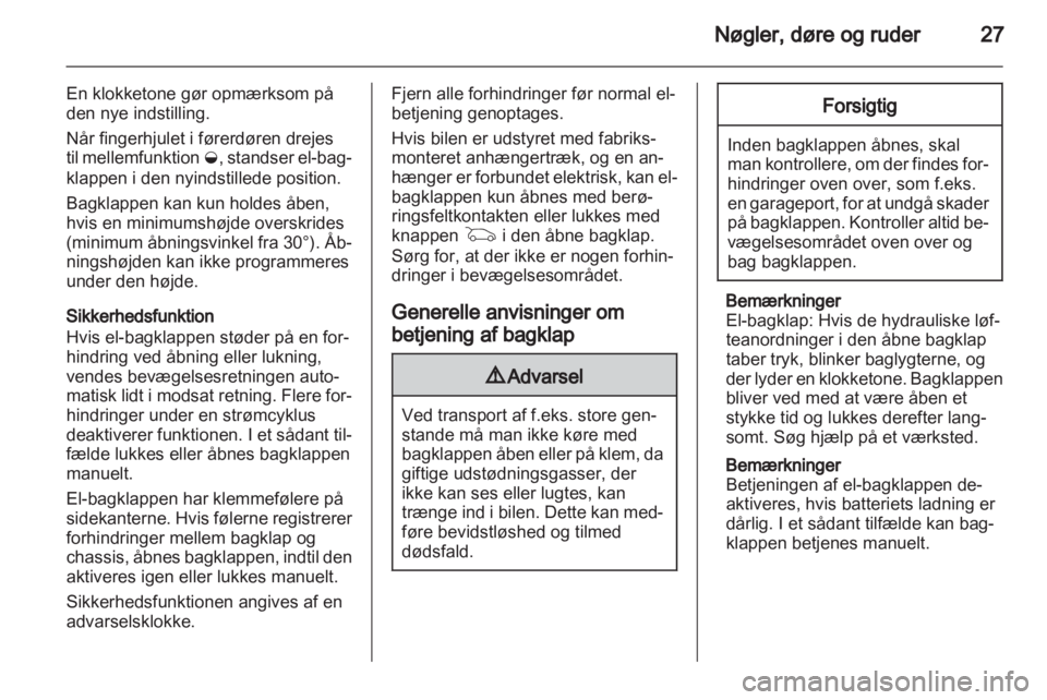 OPEL INSIGNIA 2012  Instruktionsbog (in Danish) 
