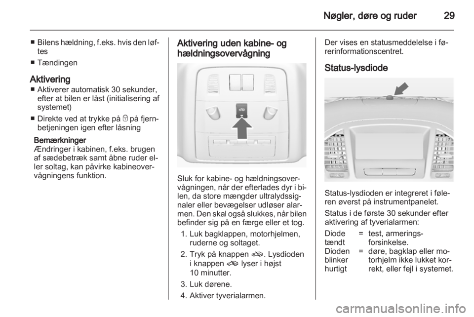 OPEL INSIGNIA 2012  Instruktionsbog (in Danish) 
